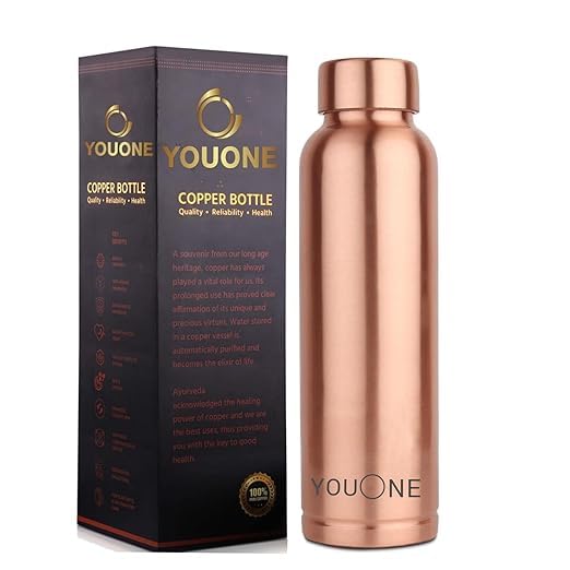 YOUONE 100% Pure Copper Water Bottle
